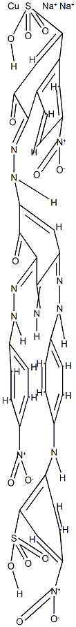Cuprate(2-), [4-[[4-amino-2-hydroxy-3- [(4-nitrophenyl)azo]-5Cuprate(2-), [4-[[4-amino-2-hydroxy-3- [(4-nitrophenyl)azo]-5-[[4-[(4-nitro-2-sulfophenyl )amino]phenyl]azo]phenyl]azo]-3--[[4-[(4-nitro-2-sulfopheny l)amino]phenyl]azo]phenyl]azo]-3-hydro xy-7- 结构式