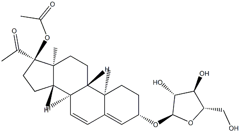 chlormadinol acetate-3-O-alpha-arabinofuranoside 结构式