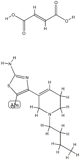 but-2-enedioic acid, 4-(1-butyl-5,6-dihydro-2H-pyridin-3-yl)-5-chloro- 1,3-thiazol-2-amine 结构式