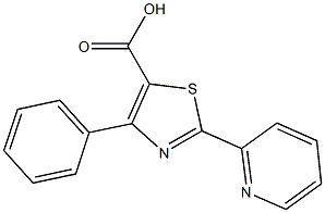 4-苯基-2-(2-吡啶基)噻唑-5-羧酸 结构式