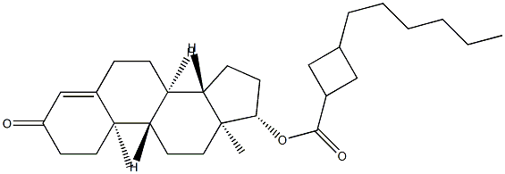 testosterone-3-(n-hexyl)cyclobutane carboxylate 结构式