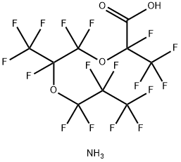 Propanoic acid,2,3,3,3-tetrafluoro-2-[1,1,2,3,3,3-hexafluoro-2-(1,1,2,2,3,3,3-heptafluoropropoxy)propoxy]-,ammonium salt (1:1)