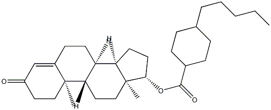 testosterone-4-n-pentylcyclohexyl carboxylate 结构式