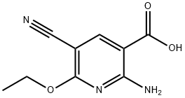 3-Pyridinecarboxylicacid,2-amino-5-cyano-6-ethoxy-(9CI) 结构式