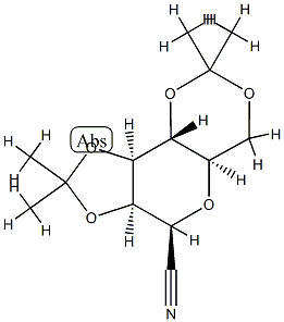 2-O,3-O:4-O,6-O-Bis(isopropylidene)-β-D-mannopyranosyl cyanide 结构式
