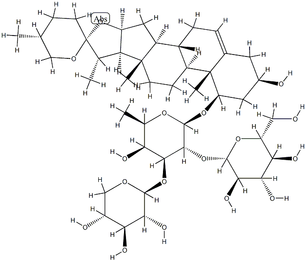 短葶山麦冬皂苷C 结构式