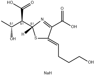 2-Thiazoleacetic acid,4-carboxy-2,5-dihydro-5-(4-hydroxybutylidene)-a-[(1R)-1-hydroxyethyl]-, disodium salt, (aS,2R,5Z)- (9CI) 结构式