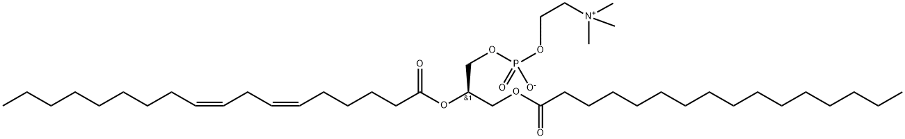 1-palmitoyl-2-isolinoleoyl phosphatidylcholine 结构式
