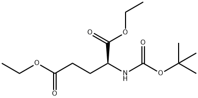 (S)-二乙基 2-((叔-丁氧羰基)氨基)戊二酯 结构式