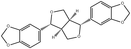 (-)-芝麻素 结构式