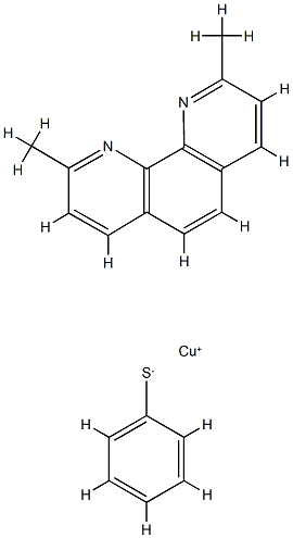 (2,9-dimethyl-1,10-phenanthroline)(thiophenolato)copper(I) 结构式