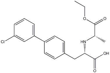 (ALPHAS)-3'-氯-ALPHA-[[(1S)-2-乙氧基-1-甲基-2-氧代乙基]氨基][1,1'-联苯]-4-丙酸 结构式