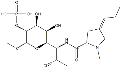 3',6'-脱氢克林霉素-2磷酸盐 结构式