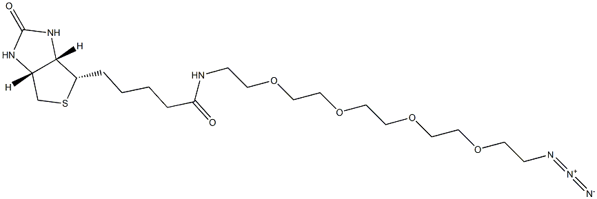 生物素-PEG<SUB>4</SUB>-叠氮 结构式