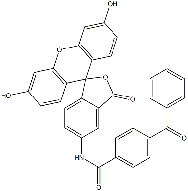 4-benzoyl(benzoyl)-1-amidofluorescein 结构式