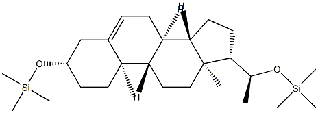 (20S)-3β,20-Bis(trimethylsiloxy)pregn-5-ene 结构式