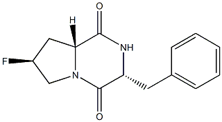 cyclo(phenylalanyl-4-fluoro-prolyl) 结构式