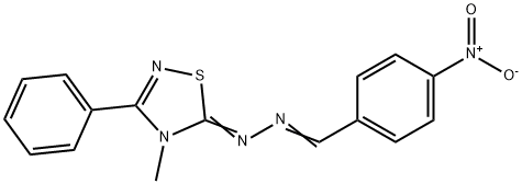 4-Methyl-3-phenyl-D2-1,2,4-thiadiazolin-5-one-p-nitro-benzaldehydeazine 结构式