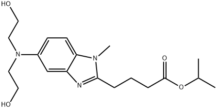 1H-Benzimidazole-2-butanoic acid, 5-[bis(2-hydroxyethyl)amino]-1-methyl-, 1-methylethyl ester 结构式