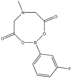 3-FLUOROPHENYLBORONIC ACID MIDA ESTER 结构式