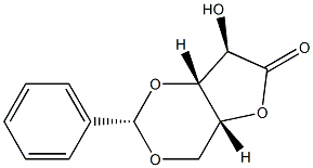 3,5-O-[(S)-苯基亚甲基]-D-木糖酸 GAMMA-内酯 结构式