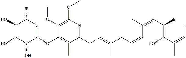 3'-rhamnopiericidin A(1) 结构式