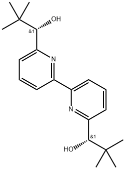 (ΑS,Α'S)-Α,Α'-双叔丁基-[2,2'-二吡啶]-6,6'-二甲醇 结构式