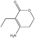 2H-Pyran-2-one,4-amino-3-ethyl-5,6-dihydro-(9CI) 结构式