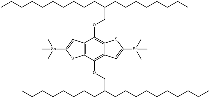 2,6-双(三甲基甲锡烷基)-4,8-双[(2-正辛基十二烷基)氧]苯并[1,2-B:4,5-B']二噻吩 结构式