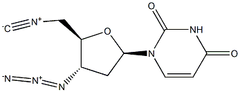 3'-azido-5'-isocyano-2',3',5'-trideoxyuridine 结构式