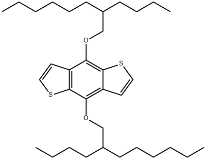 4,8-双[(2-丁基正辛基)氧]苯并[1,2-B:4,5-B']二噻吩 结构式