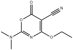 6H-1,3-Oxazine-5-carbonitrile,2-(dimethylamino)-4-ethoxy-6-oxo-(9CI) 结构式