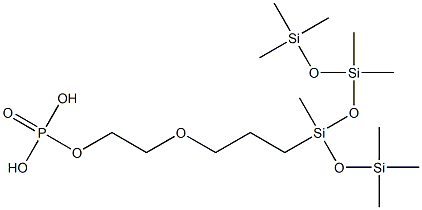 聚二甲基硅氧烷 PEG-7 磷酸酯 结构式