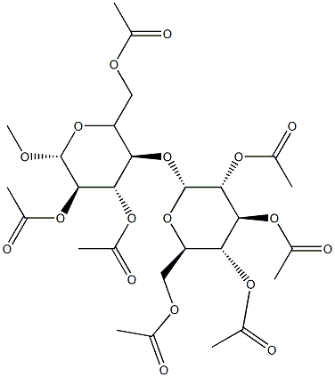 Methyl 2,3,6,2,3,4,6-hepta-O-acetyl-beta-D-maltopyranoside 结构式