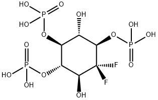 2,2-difluoro-2-deoxy-inositol 1,4,5-trisphosphate 结构式