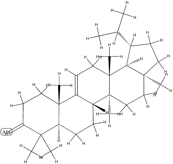 (17Α)-13-甲基-26-去甲羽扇-9(11)-烯-3-酮 结构式