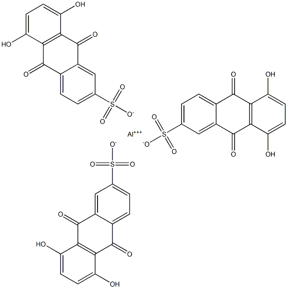 Aluminum, 9,10-dihydro-5,8-dihydroxy-9,10-dioxo-2-anthracenesulfonic acid complex 结构式