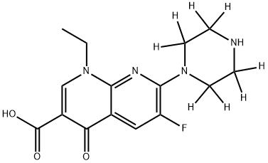 Enoxacin-(piperazinyl-d8) hydrate 结构式