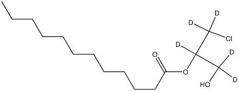 rac 2-Lauroyl-3-chloropropanediol-d5 结构式