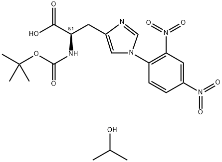 BOC-D-HIS(DNP)-OH WITH 2-PROPANOL (1:1) 结构式
