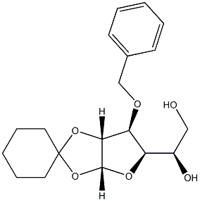 3-O-Benzyl-1-O,2-O-cyclohexylidene-α-D-glucofuranose 结构式