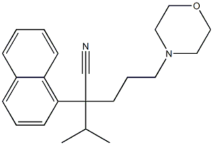 α-Isopropyl-α-(3-morpholinopropyl)-1-naphthaleneacetonitrile 结构式