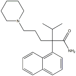 α-Isopropyl-α-(3-piperidinopropyl)-1-naphthaleneacetamide 结构式