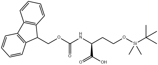 FMOC-O-叔丁基二甲基硅基-L-高丝氨酸 结构式
