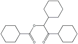 Cyclohexanecarboxylic acid 1,2-dicyclohexyl-2-oxoethyl ester 结构式