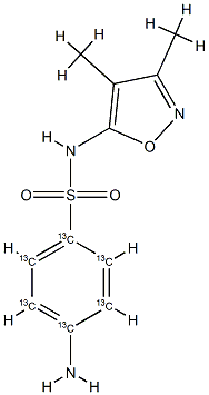 磺胺二甲异恶唑/磺胺异恶唑 结构式