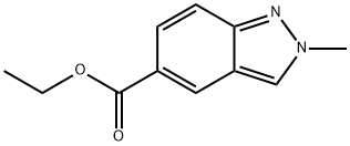 2-甲基-2,3-二氢-1H-吲唑-5-羧酸乙酯 结构式