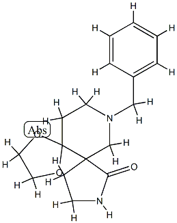 7-N-BENZYL-1-OXO-2,7-DIAZA-SPIRO[4.5]DECAN-10-ONE ETHYLENE KETAL 结构式