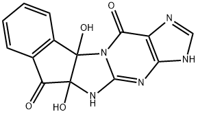 Indeno[2,1:4,5]imidazo[1,2-a]purine-6,12-dione,  3,5,5a,10b-tetrahydro-5a,10b-dihydroxy- 结构式