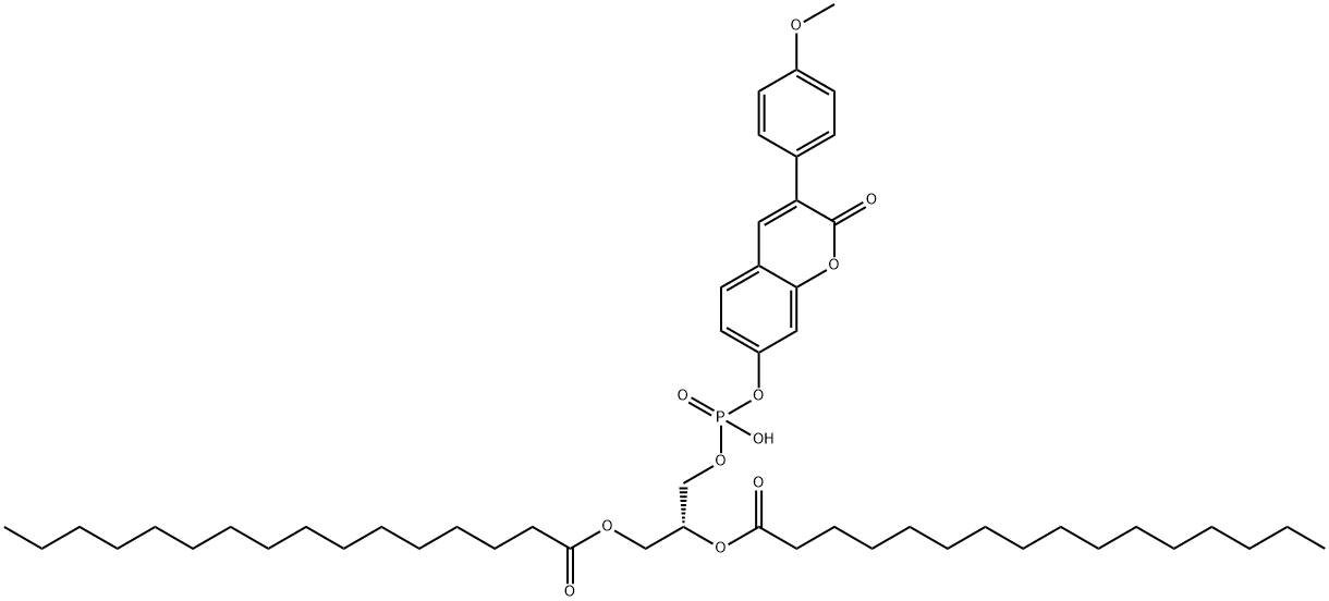 1,2-dipalmitoyl-alpha-phosphatidyl-3-(4-methoxyphenyl)umbelliferone 结构式